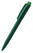 Klio Zeno high gloss balpen met transparante pusher - Dark green/green transparent