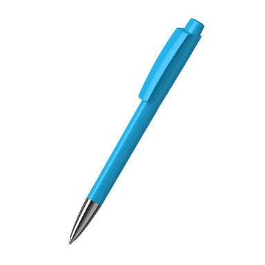 Klio Zeno high gloss balpen met metalen punt - Cyan