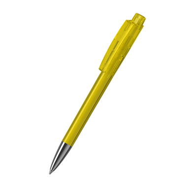 Klio Zeno transparent balpen met metalen punt - Yellow transparent
