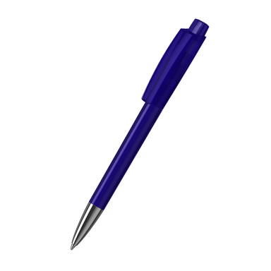 Klio Zeno transparent balpen met metalen punt - Dark blue transparent