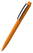 Klio Zeno high gloss balpen met metalen clip - Light orange