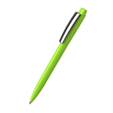 Klio Zeno high gloss balpen met metalen clip - Light green