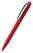 Klio Zeno high gloss balpen met metalen clip - Red