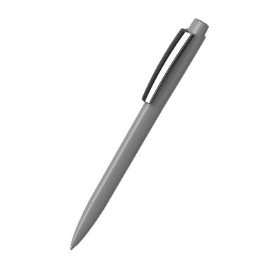 Klio Zeno high gloss balpen met metalen clip - Grey
