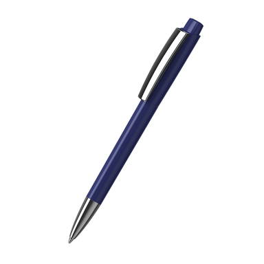 Klio Zeno high gloss balpen met metalen punt en clip - Dark blue