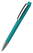 Klio Zeno transparent ballpoint pen with metal tip and clip - Transparent turquoise