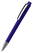 Klio Zeno transparent ballpoint pen with metal tip and clip - Transparent dark blue