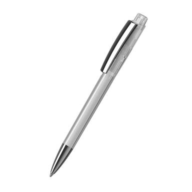 Klio Zeno transparent balpen met metalen punt en clip - Transparent