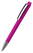 Klio Zeno transparent ballpoint pen with metal tip and clip - Transparent pink