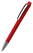 Klio Zeno transparent ballpoint pen with metal tip and clip - Transparent red