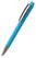 Klio Zeno softtouch ballpoint pen with metal tip and clip - Softtouch cyan/cyan