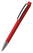 Klio Zeno softtouch ballpoint pen with metal tip and clip - Softtouch red/red