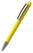 Klio Zeno softtouch ballpoint pen with metal tip and clip - Softtouch yellow/yellow