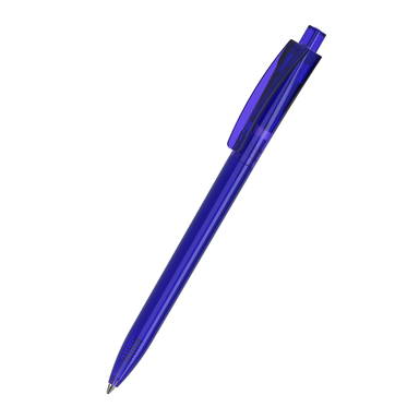 Klio Qube transparent balpen - Dark blue transparent