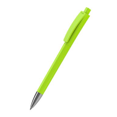 Klio Qube high gloss balpen met metalen punt - Light green