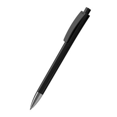 Klio Qube high gloss balpen met metalen punt - Black