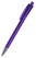 Klio Qube transparent balpen met metalen punt - Purple transparent