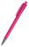 Klio Qube transparent balpen met metalen punt - Pink transparent