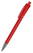 Klio Qube transparent balpen met metalen punt - Red transparent