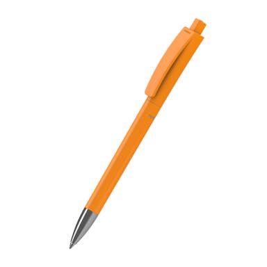 klio Qube recycling balpen met metalen punt - Light orange
