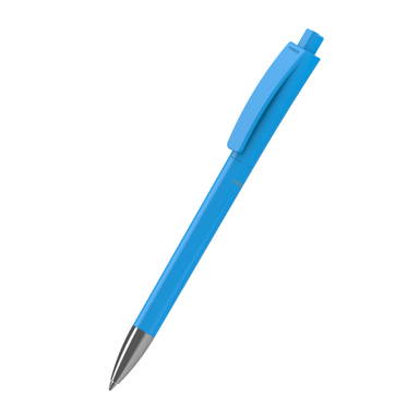 klio Qube recycling balpen met metalen punt - Cyan
