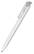 Klio Trias high gloss balpen met transparante clip - White/transparent
