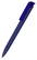 Klio Trias high gloss balpen met transparante clip - Dark blue/dark blue transparent