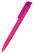 Klio Trias high gloss balpen met transparante clip - Magenta/pink transparent