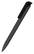 Klio Trias high gloss balpen met transparante clip - Anthracite/black transparent