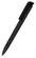 Klio Trias high gloss balpen met transparante clip - Black/black transparent