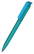 Klio Trias transparent balpen met high gloss clip - Turquoise transparent/cyan