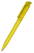 Klio Trias softfrost balpen met transparante clip - Softfrost yellow/yellow transparent