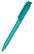 Klio Trias softfrost balpen met transparante clip - Softfrost turquoise /turquoise transparent