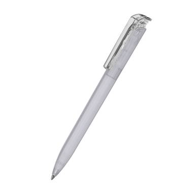 Klio Trias softfrost ballpoint pen with transparent clip - Softfrost/transparent