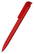 Klio Trias softtouch balpen met transparante clip - Softtouch red/red transparent