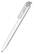 Klio Trias softtouch balpen met transparante clip - Softtouch white/transparent