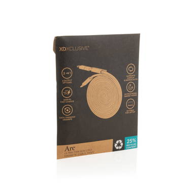 Arc Ultra-thin RCS recycled 60W 2 in 1 magnetische kabel