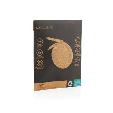 Arc Ultra-thin RCS recycled 60W 2 in 1 magnetische kabel