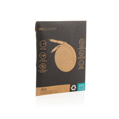 Arc Ultra-thin RCS recycled 60W 2 in 1 magnetische kabel