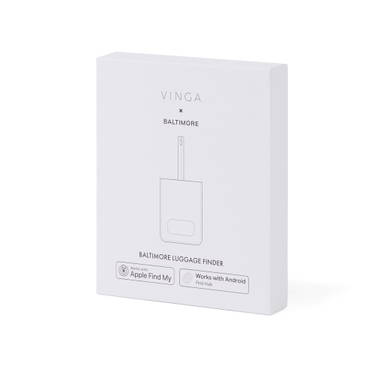 VINGA Baltimore RCS baggage label met dual finder