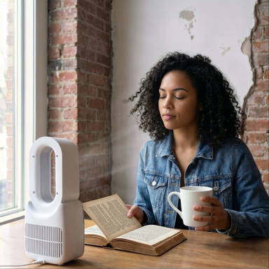 Ventilatore senza pale Brislux con illuminazione LED - Bianco