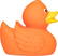 Classic badeend - Orange