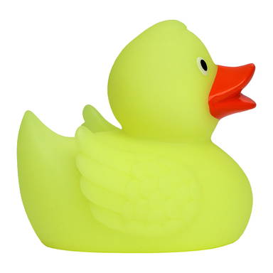 Glow in the dark badeend - Yellow/orange