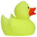 Glow in the dark badeend - Yellow/orange