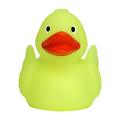 Glow in the dark badeend - Yellow/orange