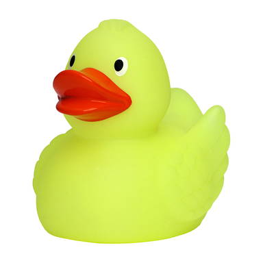 Glow in the dark badeend - Yellow/orange