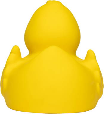 Natuur rubberen badeend - Yellow/orange