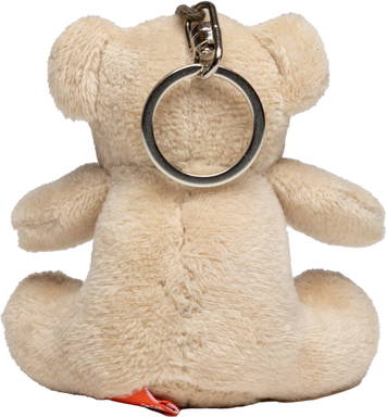 Pluche beer met sleutelhanger - Beige