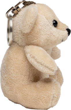 Pluche beer met sleutelhanger - Beige