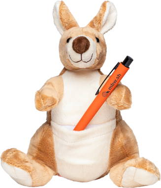 Pluche kangoeroe Horst 20 cm - Light brown
